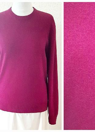 Howick m-l 46-48 pure cashmere чистый кашемир фуксия глубокий малиново - розовый джемпер пуловер свитер кофта