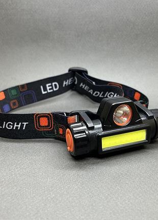 Налобный светодиодный акумуляторный фонарь ultralight hly-1081 (7057)