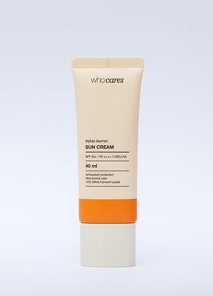 Сонцезахисний крем з антиоксидантним захистом whocares bifida barrier sun cream 40мл