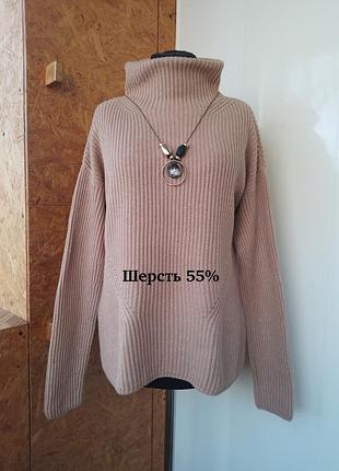 Брендовый шерстяной свитер джемпер пуловер шерсть