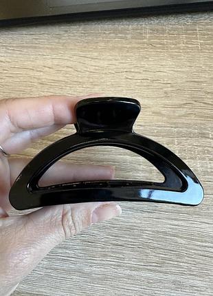 Зажим для волос трапеция 9 см, разные цвета, цена за 1 шт, крабик аксессуар для причесок чорний