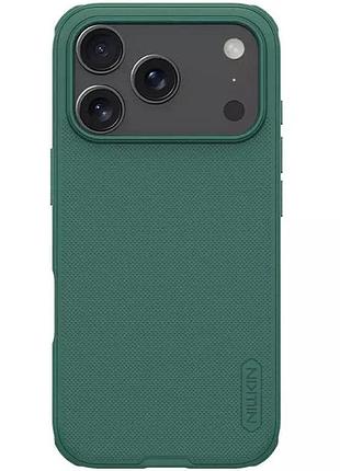 Чехол nillkin matte pro для apple iphone 17 pro max (6.9") зеленый / deep green