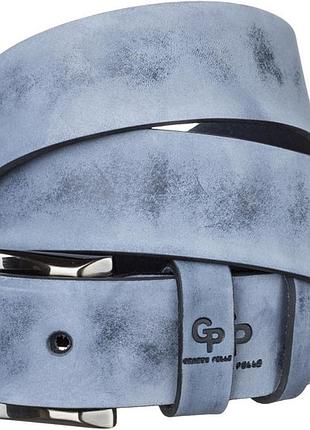 Ремень мужской grande pelle 11063 из итальянской кожи синий