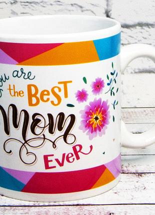 Кружка для мамы лучшая мама на свете - best mom ever 600 мл