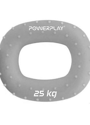 Эспандер кистевой powerplay pp-4337, силиконовый, 25 кг, серый - для укрепления хвата и предплечья