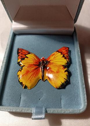 Брошь бабочка винтаж.