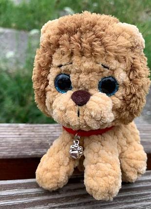 Игрушка мягкая вязаная "лев", "львенок", игрушка ручной работы лев