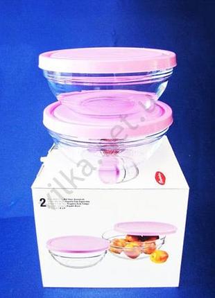 Набор салатников шефс с крышкой из 2-х 17 см. forkopt