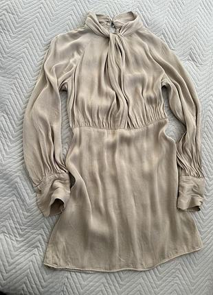 Атласна сукн бежево-сіра