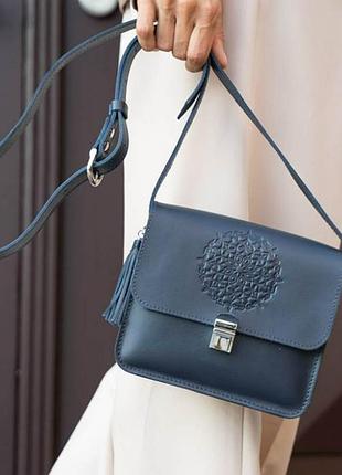Кожаные женские сумки городские стильные через плече, женские сумки из натуральной кожи модные синий