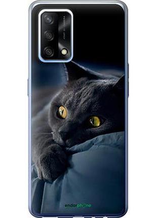 Чохол на oppo a74 димчастий кіт "825u-2305-7673"