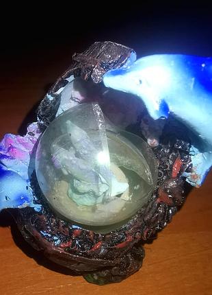 Статуэтки дельфины с подсветкой большие дефект разбитое стекло аквариум