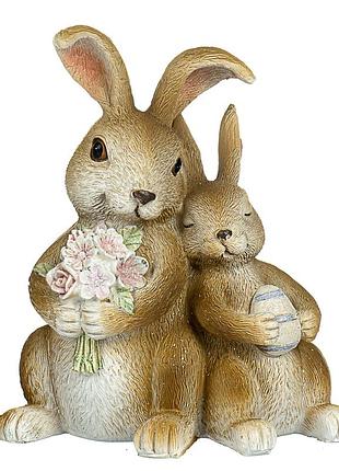 Статуэтка пасхальные кролики 12х10 см 12007-085
