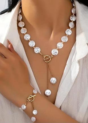 Комплект чокер и браслет барокко