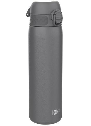 Термобутылка для воды ion8, 500 мл, серая, металлическая – эко-бутылка, bpa free, для спорта, герметичная