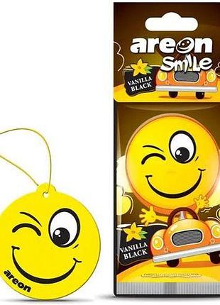 Освежитель воздуха areon сухой листик smile dry vanilla black