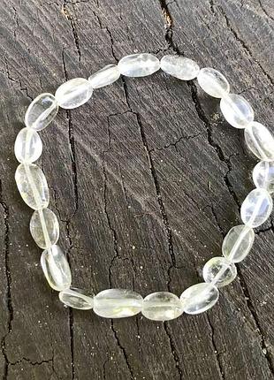 Браслет, браслет с камнями, браслет из горного хрусталя, браслет ручной работы