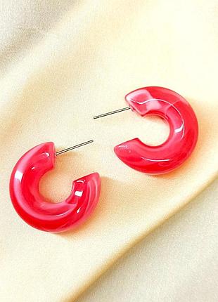 Серьги бижутерия цветные круги