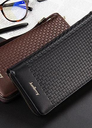 Чоловічий клатч гаманець baellery чорний портмоне