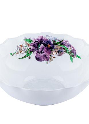 Фіолетова орхідея, wave, салатник, v-155po, vittora, 155 мм