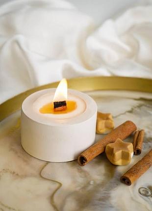 Cоевая свеча с эфирными аромамаслами в гипсовом кашпо smart 5х4см tropical forest