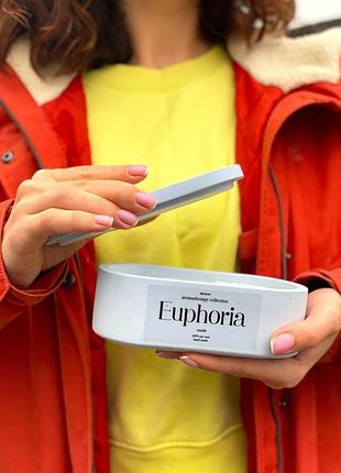 Соєва свічка з ефірними аромамаслами в гіпсовому кашпо mono m з кришкою aphrodisiac