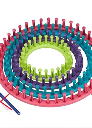 Набор для вязания relaxdays, вязальные круги, 4 размера (без иглы и крючка)