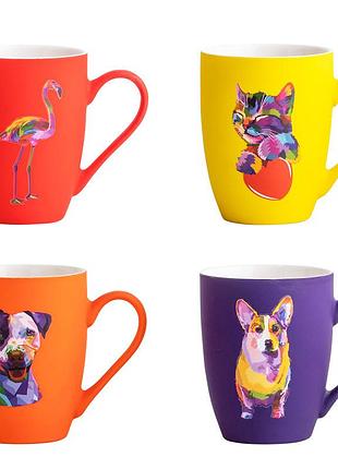 Vt-c-174340 чашка айвори стерео звери vittora, 340мл