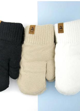 Рукавиці підліткові вовняні зимові