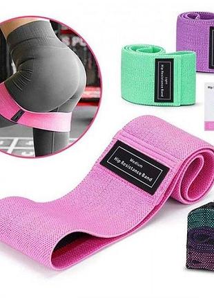 Резинки для фитнеса и спорта wow lt-003 набор тканевая лента эспандер 3 шт, жгут эспандер для занятия