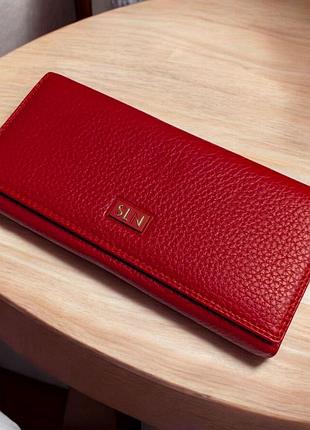 Жіночий гаманець на магніті із зовнішньою засувкою для дрібних грошей saralyn с-6263-10 розмір 19х9.5 см зелений