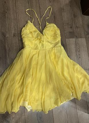 Натуральна шовкова сукня коротка