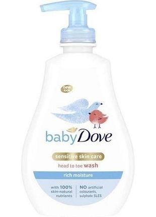 Гель для душу dove baby інтенсивне зволоження 400 мл.