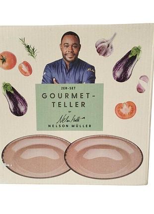 Набор глубоких керамических тарелок nelson muller 2 шт, ø 22 см, кремовые