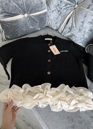 Черный кардиган люкс бренд