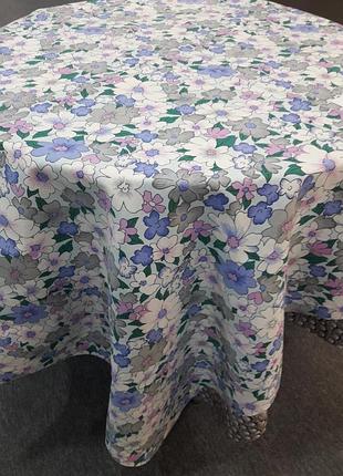 Скатерть водоотталкивающая 140х170см цветы