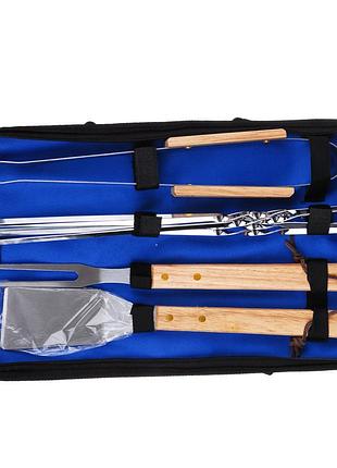 Набор для гриля и барбекю a-plus с шампурами 5 в 1 (1899)