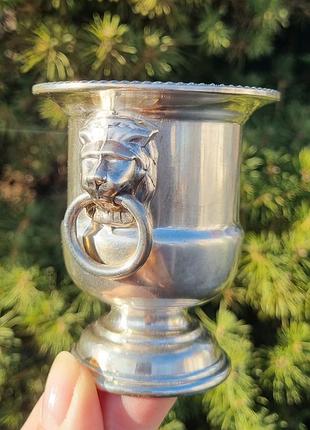 Старинная посеребренная подставка для зубочисток, ватных палочек и т.д.