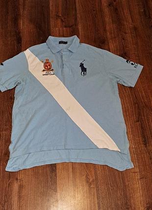 Мужская уникальная футболка поло polo ralph lauren оригинал большой размер