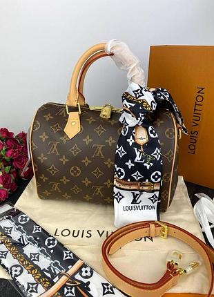 Жіноча сумка louis vuitton speedy 25, сумочка коричнева луі вітон