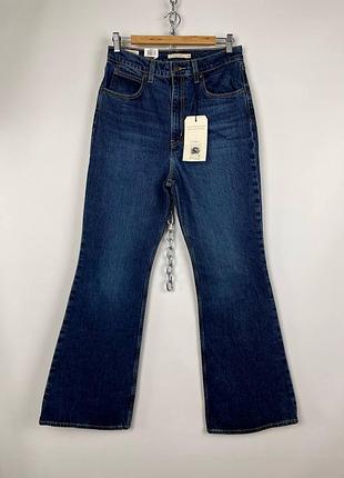 Женские новые темно синие клешные джинсы levis 70's high rise flare