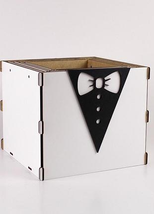 Подарочная коробка "смокинг" 5 белый