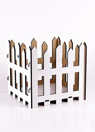 Подарочная коробка забор квадратный большой
