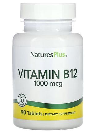 Витамин в-12, vitamin b-12, nature's plus, 1000 мкг, 90 таблеток