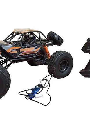 Радіокерований джип 1:10 на акумуляторі usb зі світлом оранжевий