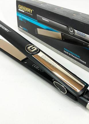 Выпрямитель-утюжок для волос gemei gm-416. цвет: черный