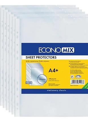 Файл а4 economix економікс 40 мкм 1уп 100шт