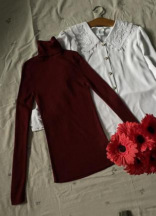 Бордовий гольф/светр.