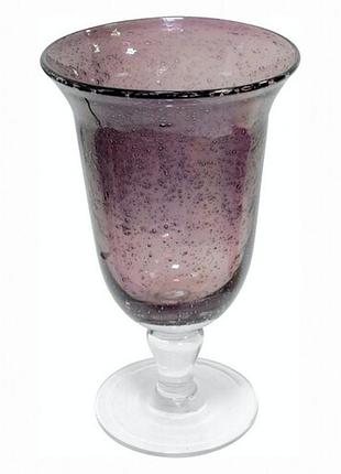 Подсвечник бокал "bubble" 19х9х11см, фиолетовый