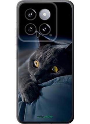 Чохол на xiaomi 14 димчастий кіт "825u-3408-7673"